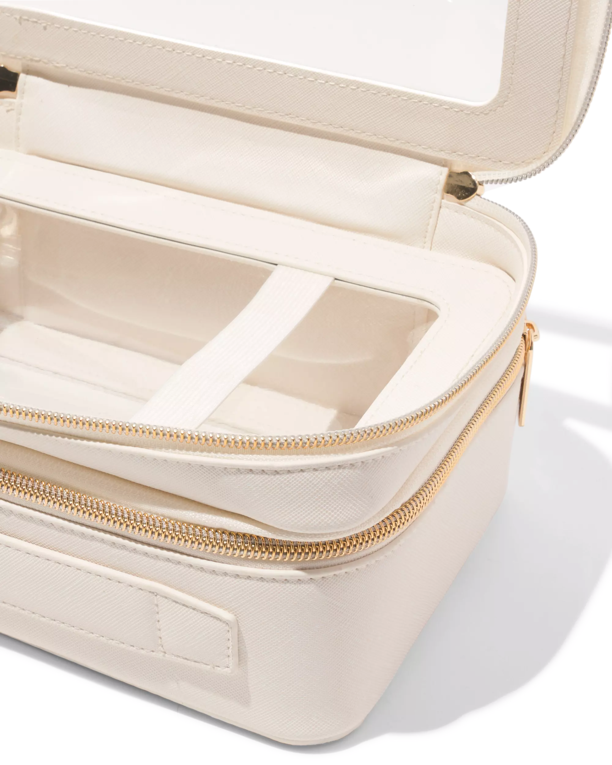 toilettas 23x15x9cm dubbellaags transparant