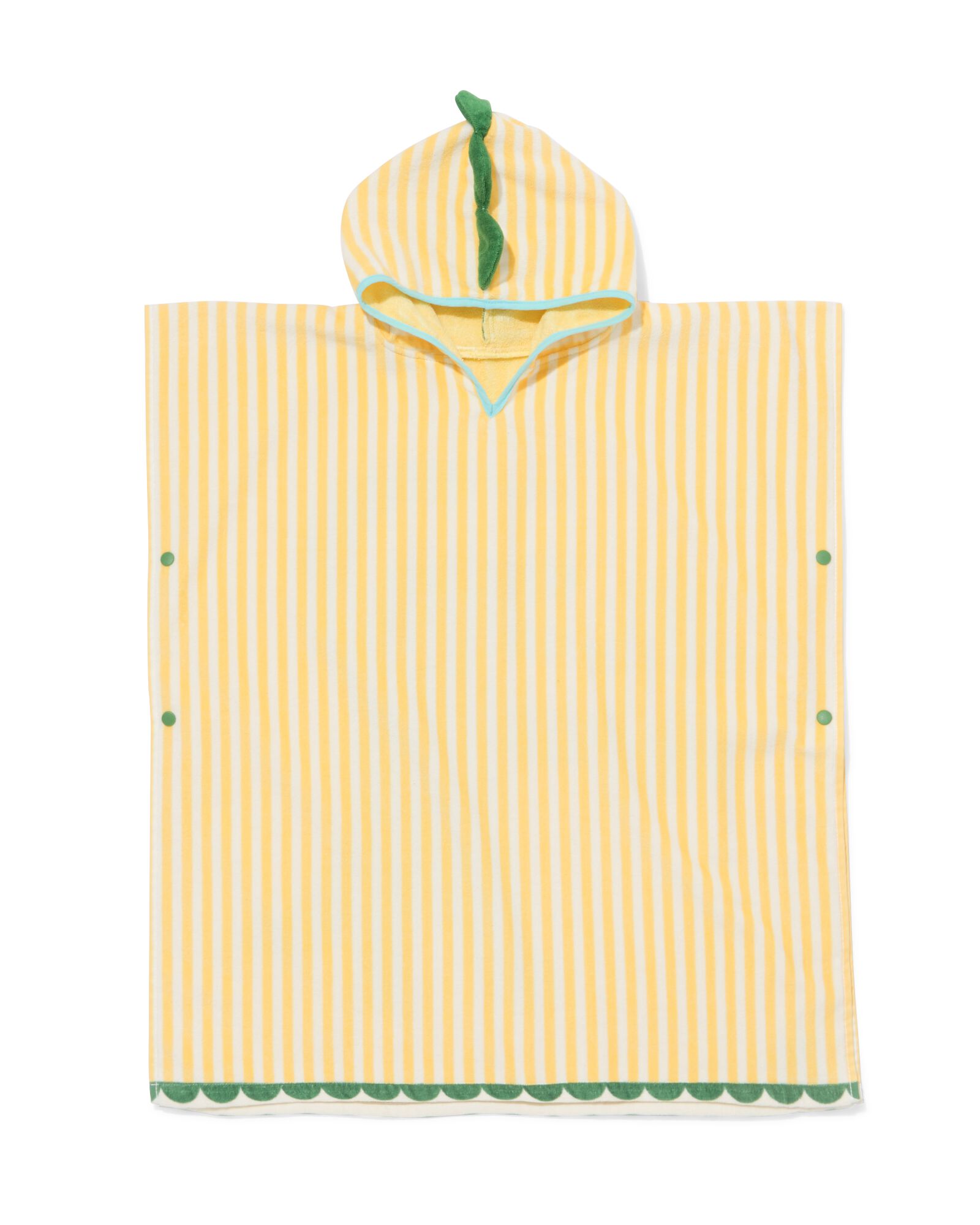 poncho enfant 68x78cm velours crocodile rayures - 5200255 - HEMA