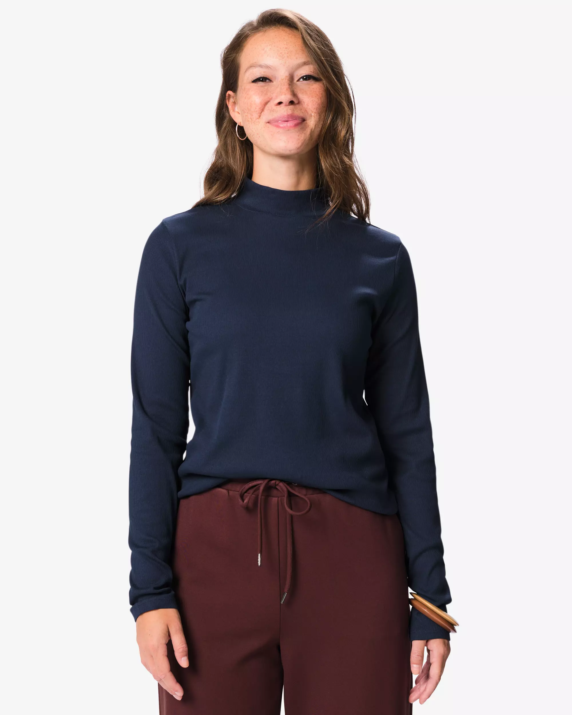 dames T-shirt regular fit rib