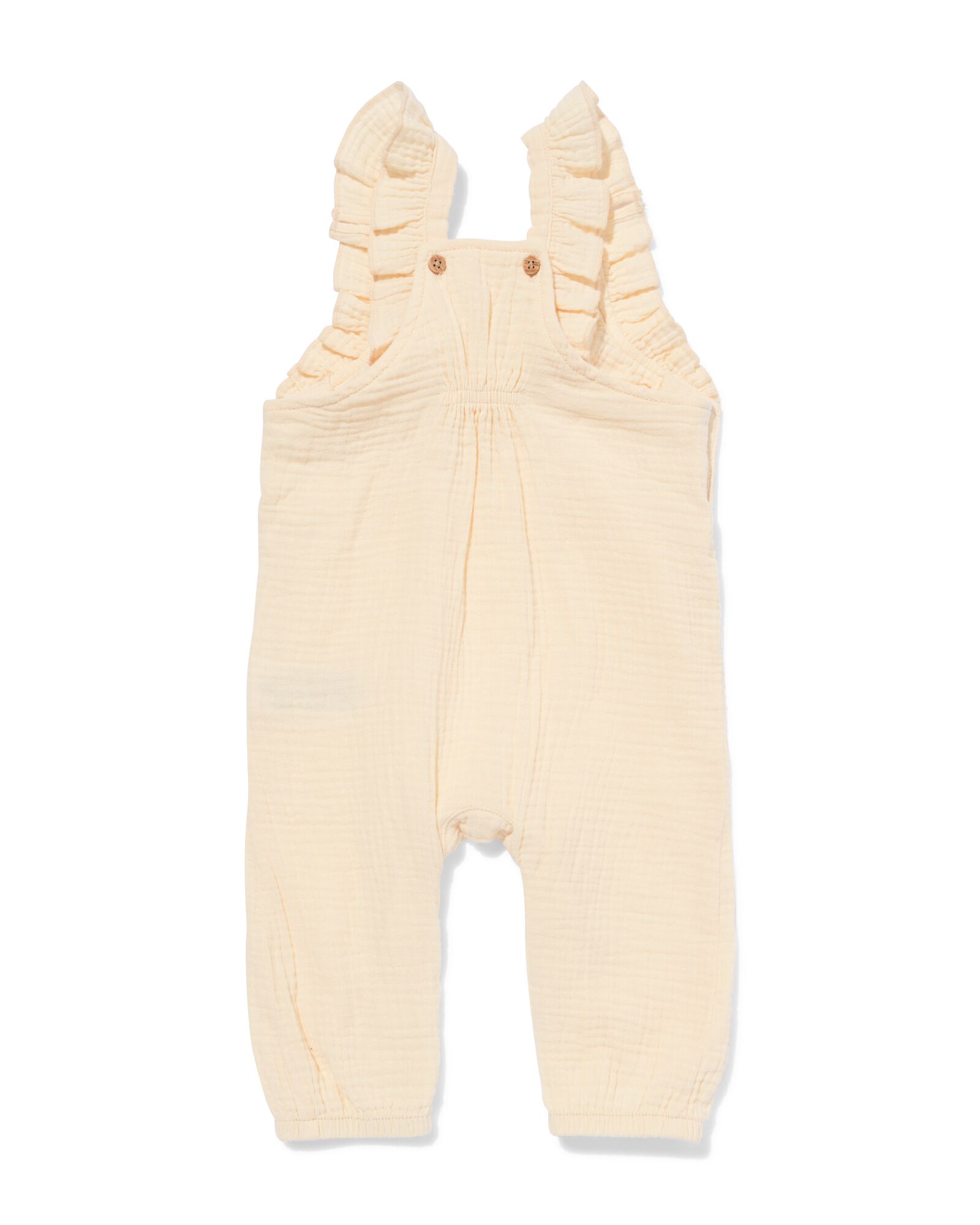 newborn jumpsuit mousseline ecru ecru - 33454620ECRU - HEMA