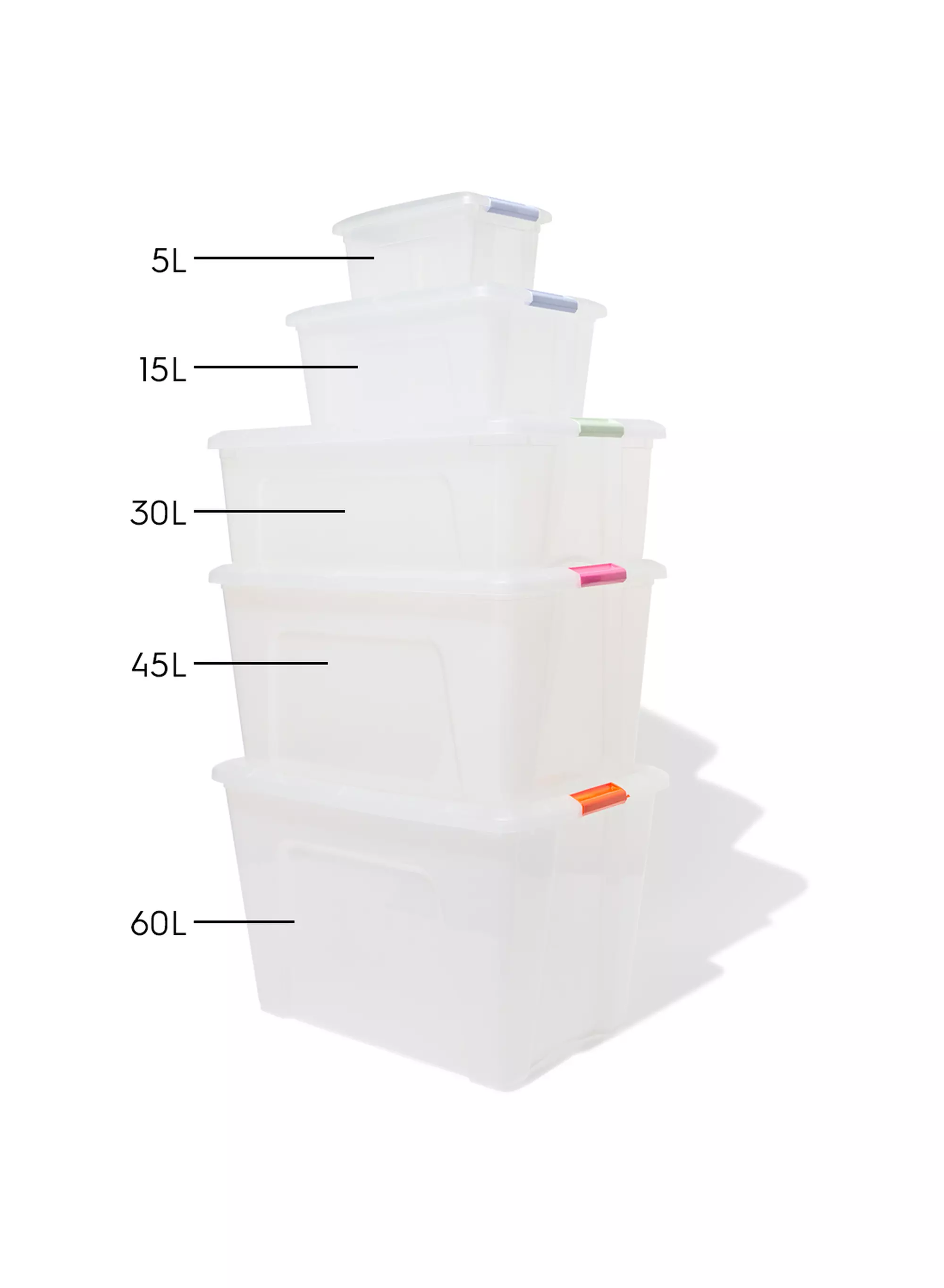 opbergbox 15L Tokyo transparant 39.5x29x18.5 recycled