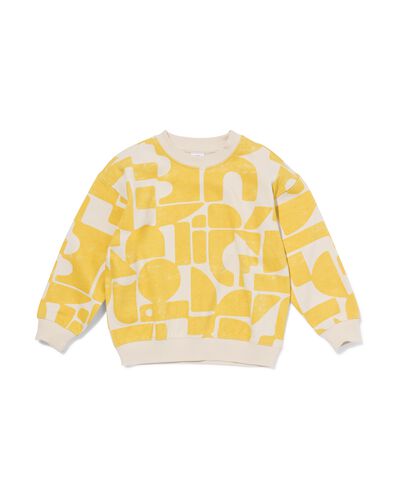 pull enfant tissu sweat abstrait moutarde moutarde - 30730501MUSTARDYELLOW - HEMA