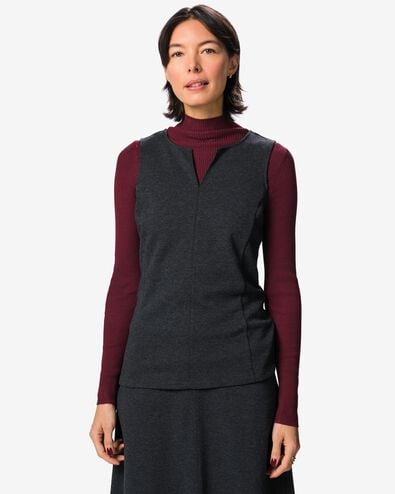 dames top Otis jersey antraciet antraciet - 36214750ANTHRACITE - HEMA