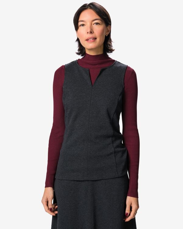 haut femme Otis jersey anthracite anthracite - 36214750ANTHRACITE - HEMA