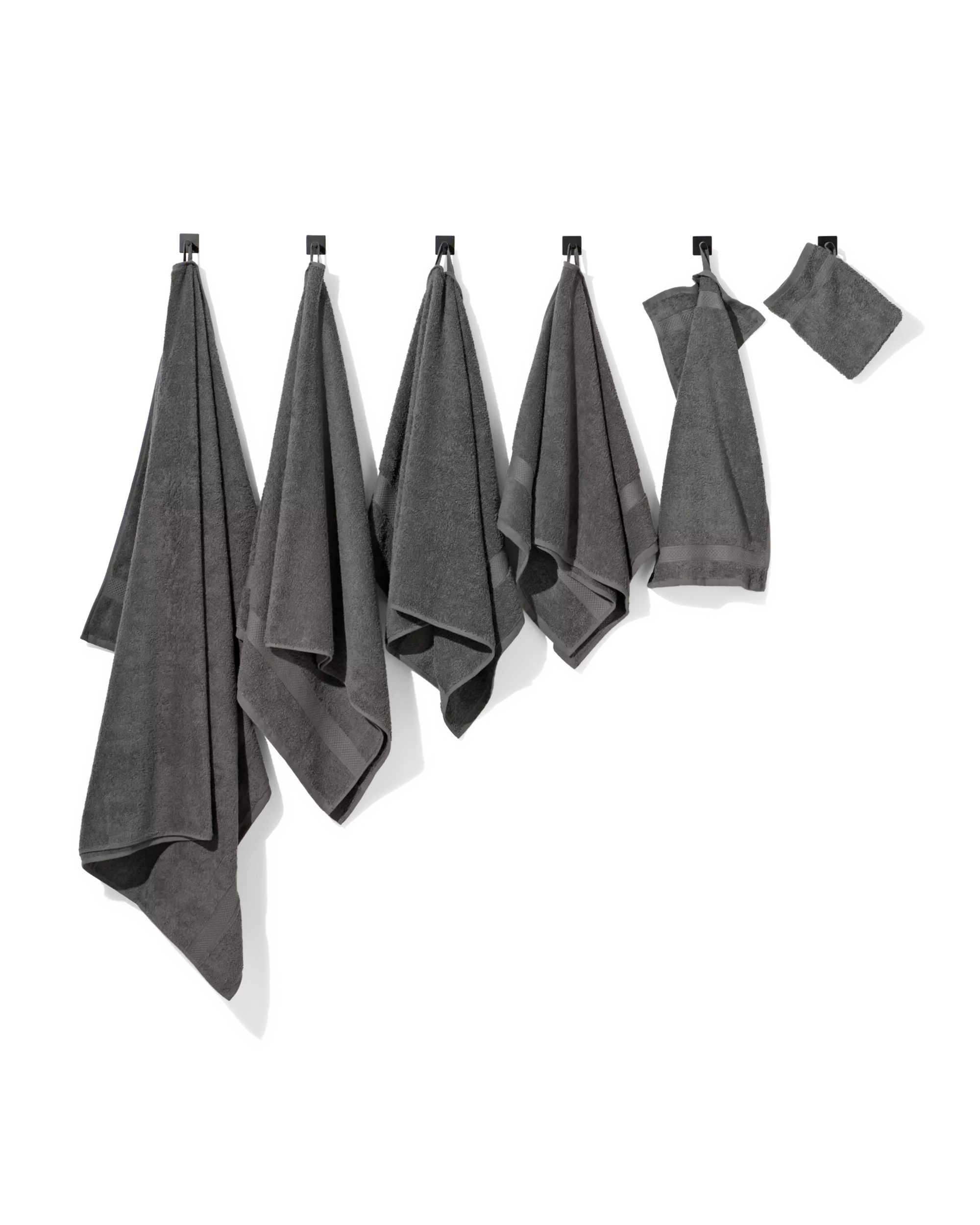 serviette de bain - 50x100 cm - qualité épaisse - gris foncé