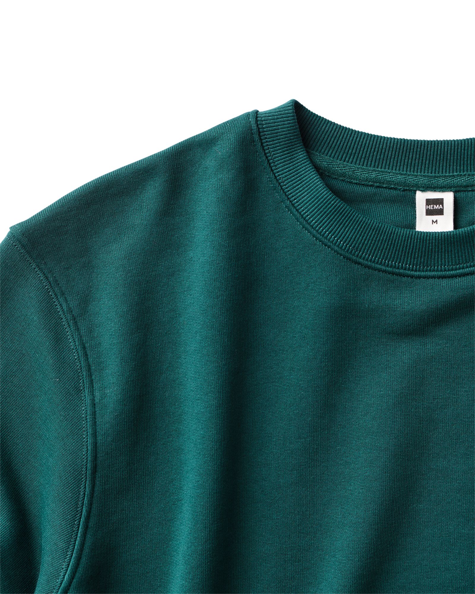 herentrui Daryl sweatstof donkergroen donkergroen - 2148160DARKGREEN - HEMA