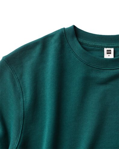 herentrui Daryl sweatstof donkergroen donkergroen - 2148160DARKGREEN - HEMA