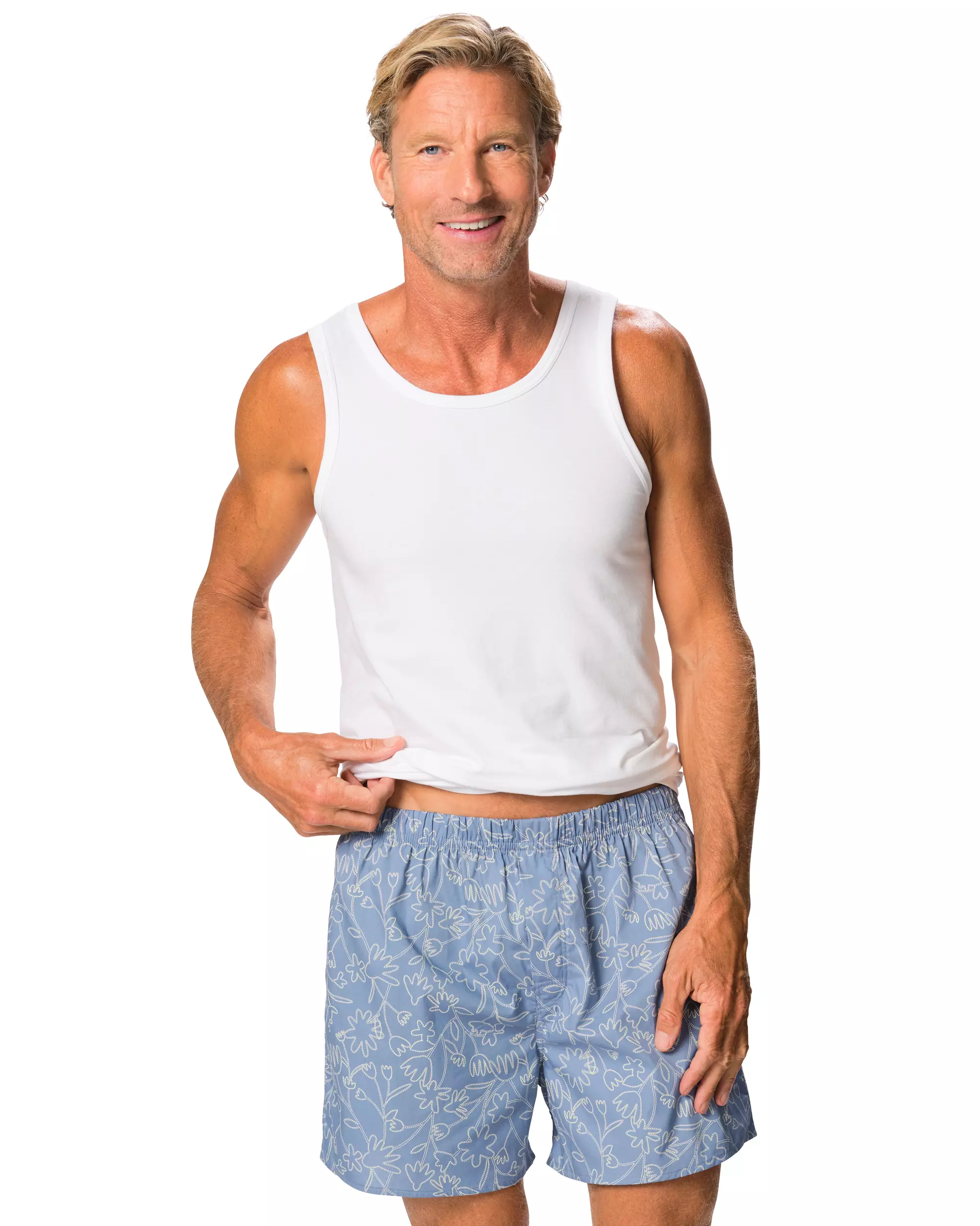 boxer ample homme fleurs