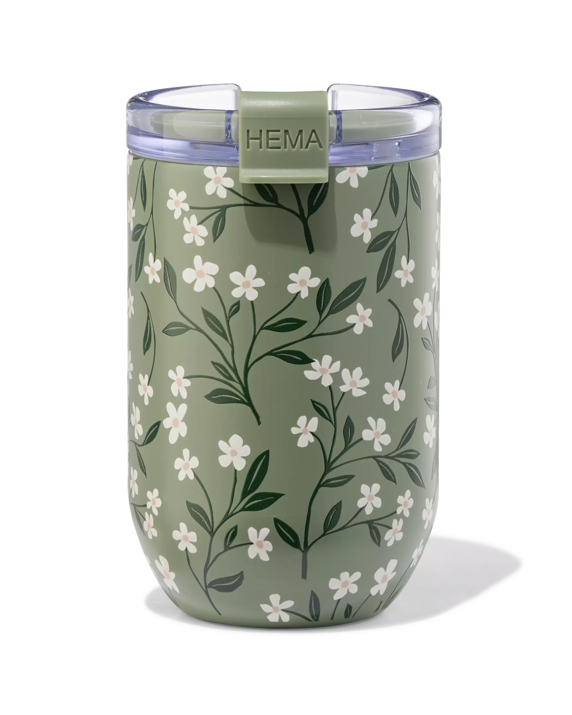 Thermobecher, 350 ml, Edelstahl, Blumen