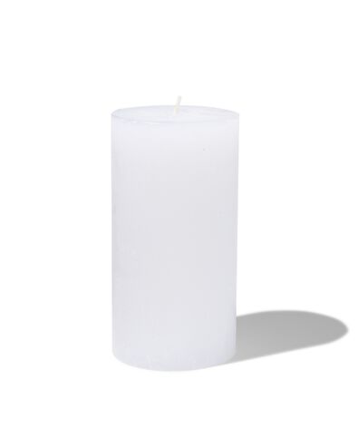 bougie rustique &Oslash;7x13 cm blanc blanc 7 x 13 - 13500706 - HEMA