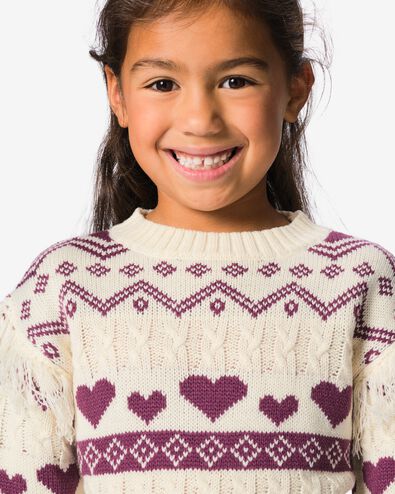 kindertrui Noors ecru ecru - 30874468ECRU - HEMA