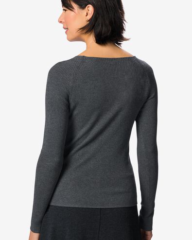 damestrui Louisa rib antraciet antraciet - 36214860ANTHRACITE - HEMA