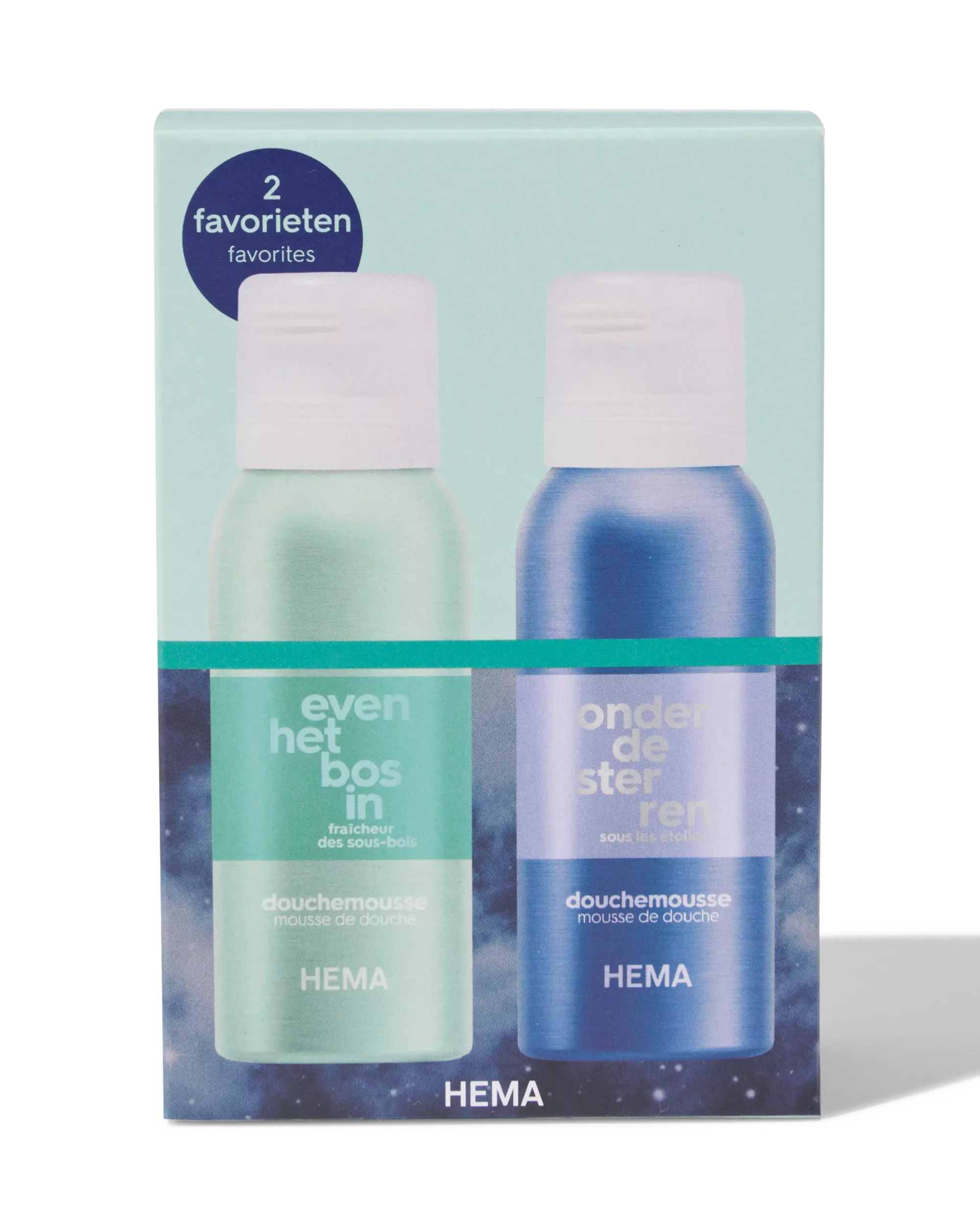 mini douchemousse bos en sterren 100ml - 2 stuks