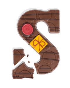 Lettre en chocolat décorée à la main lait S 180g
