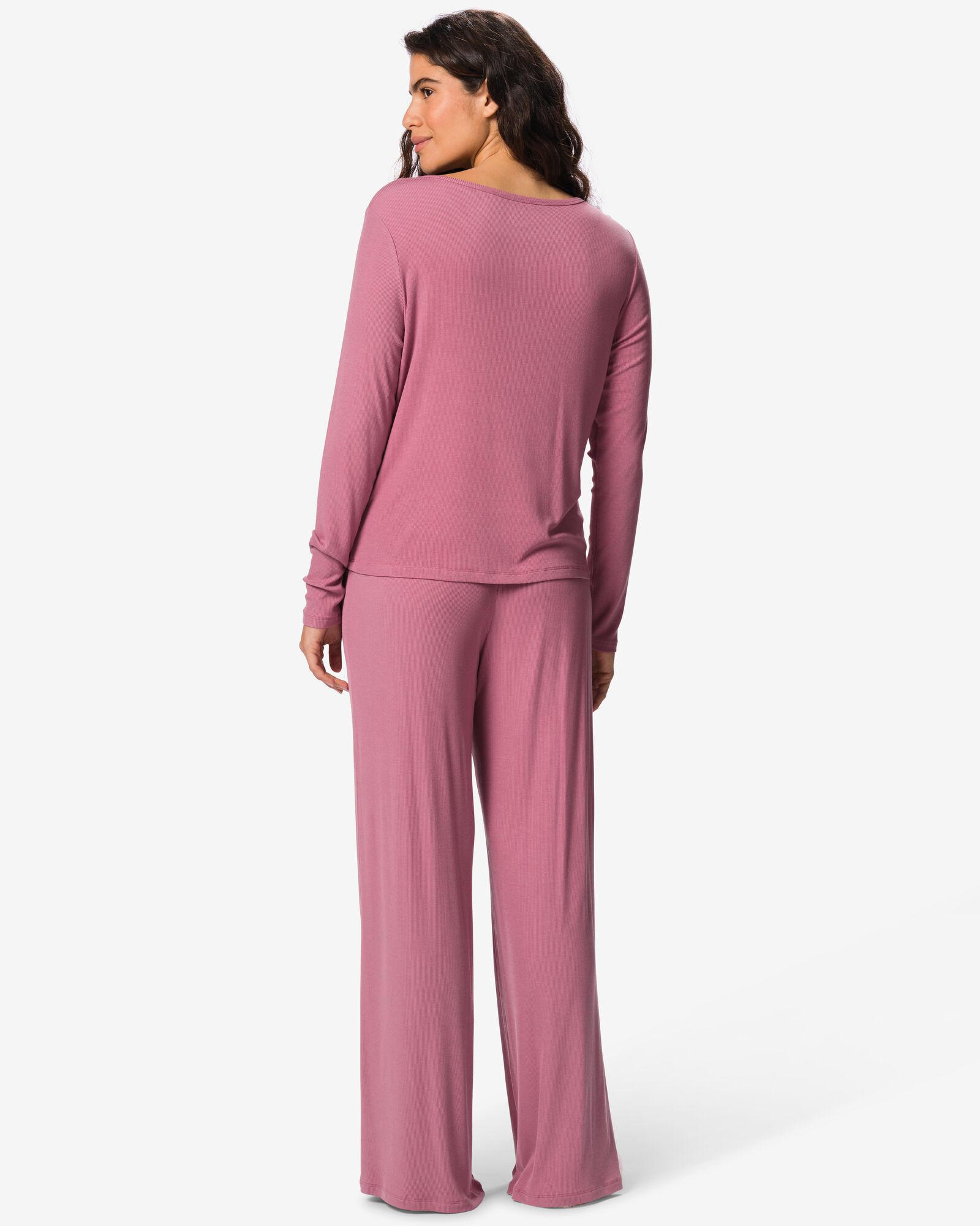 pyjama pour femme en modal c&ocirc;tel&eacute; rose rose - 23401163PINK - HEMA