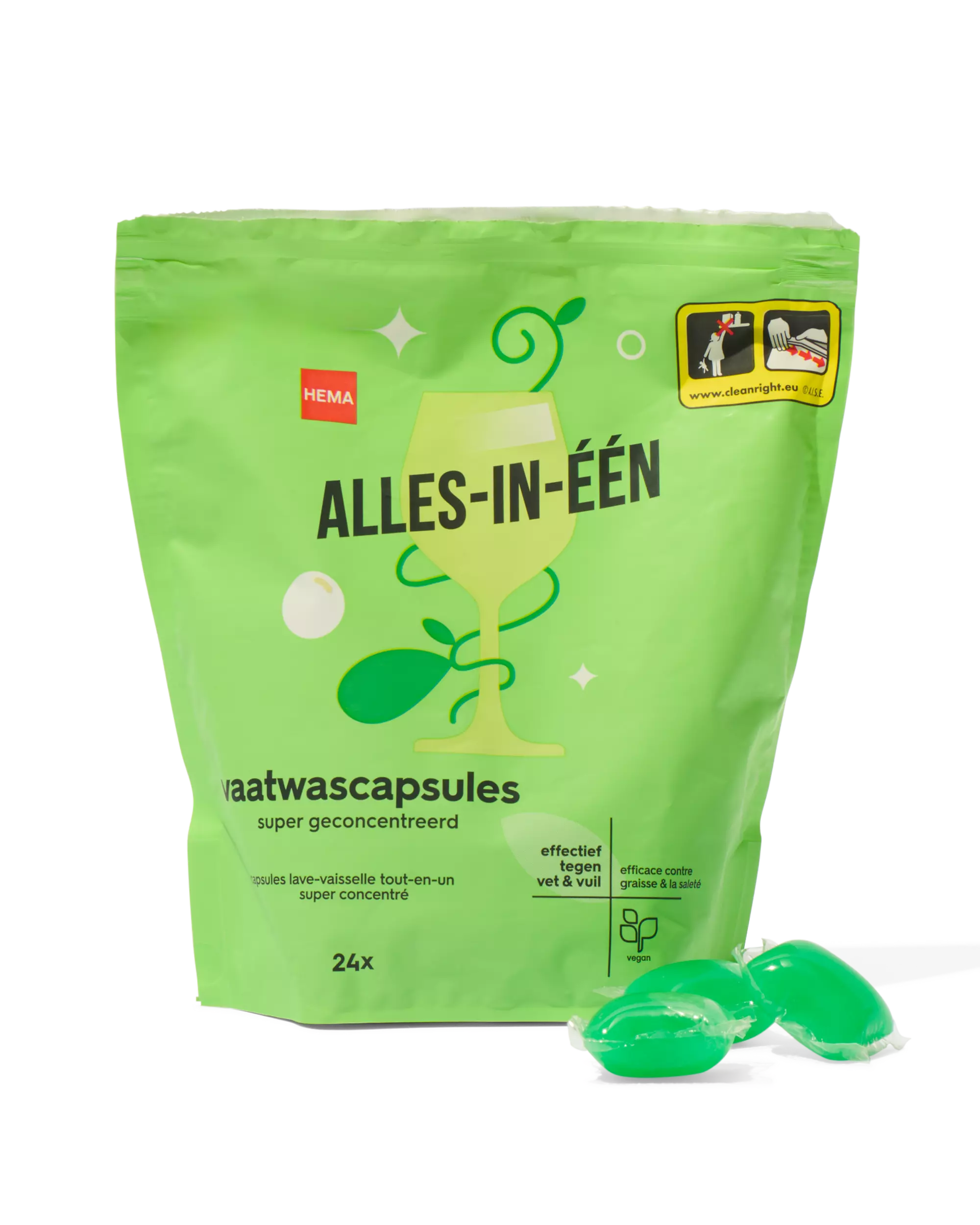24 capsules lave-vaisselle tout-en-un 14ml