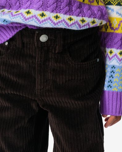 pantalon enfant coupe classique c&ocirc;tel&eacute; chocolat chocolat - 30886117CHOCOLATEBROWN - HEMA
