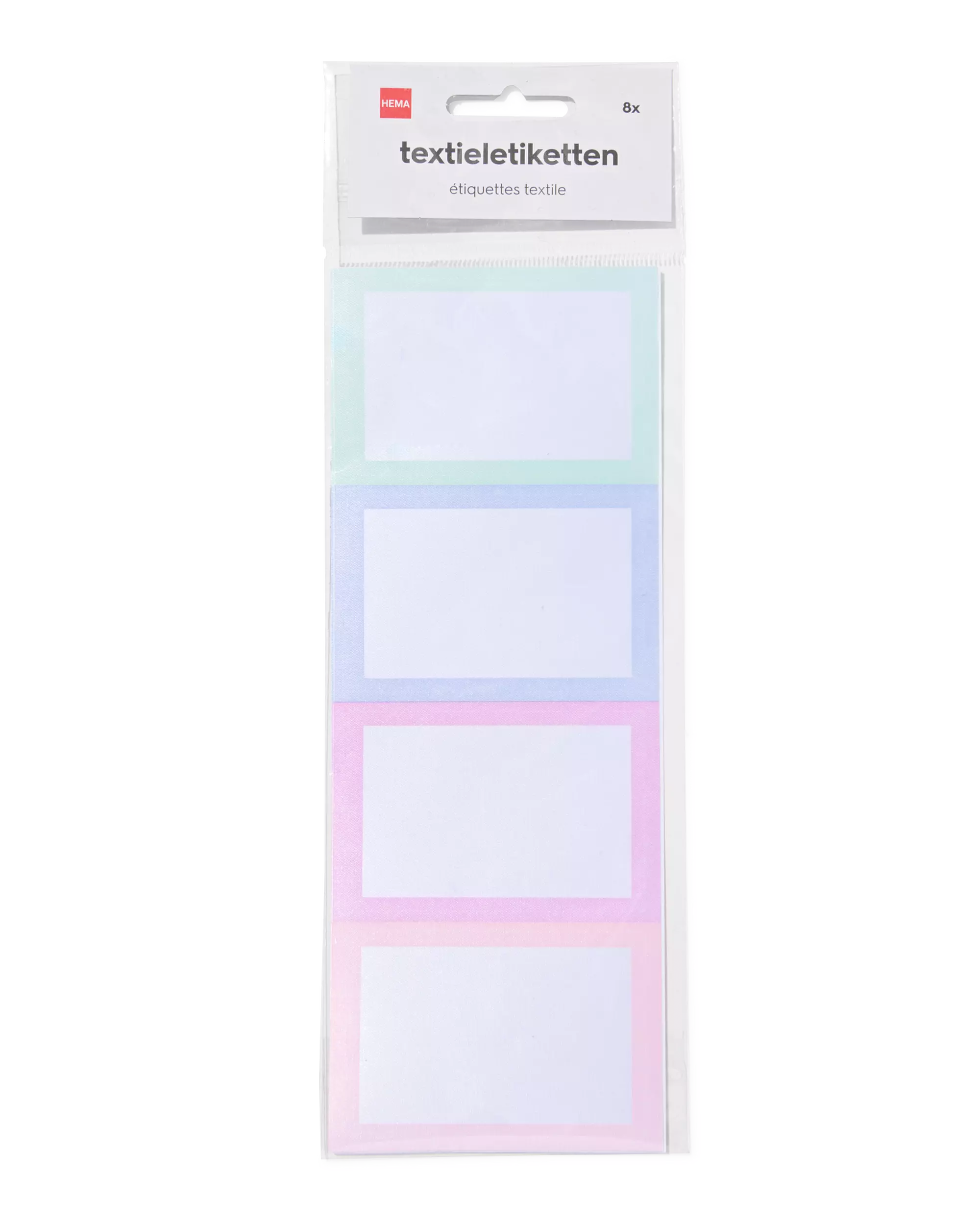 8 étiquettes textiles pastel