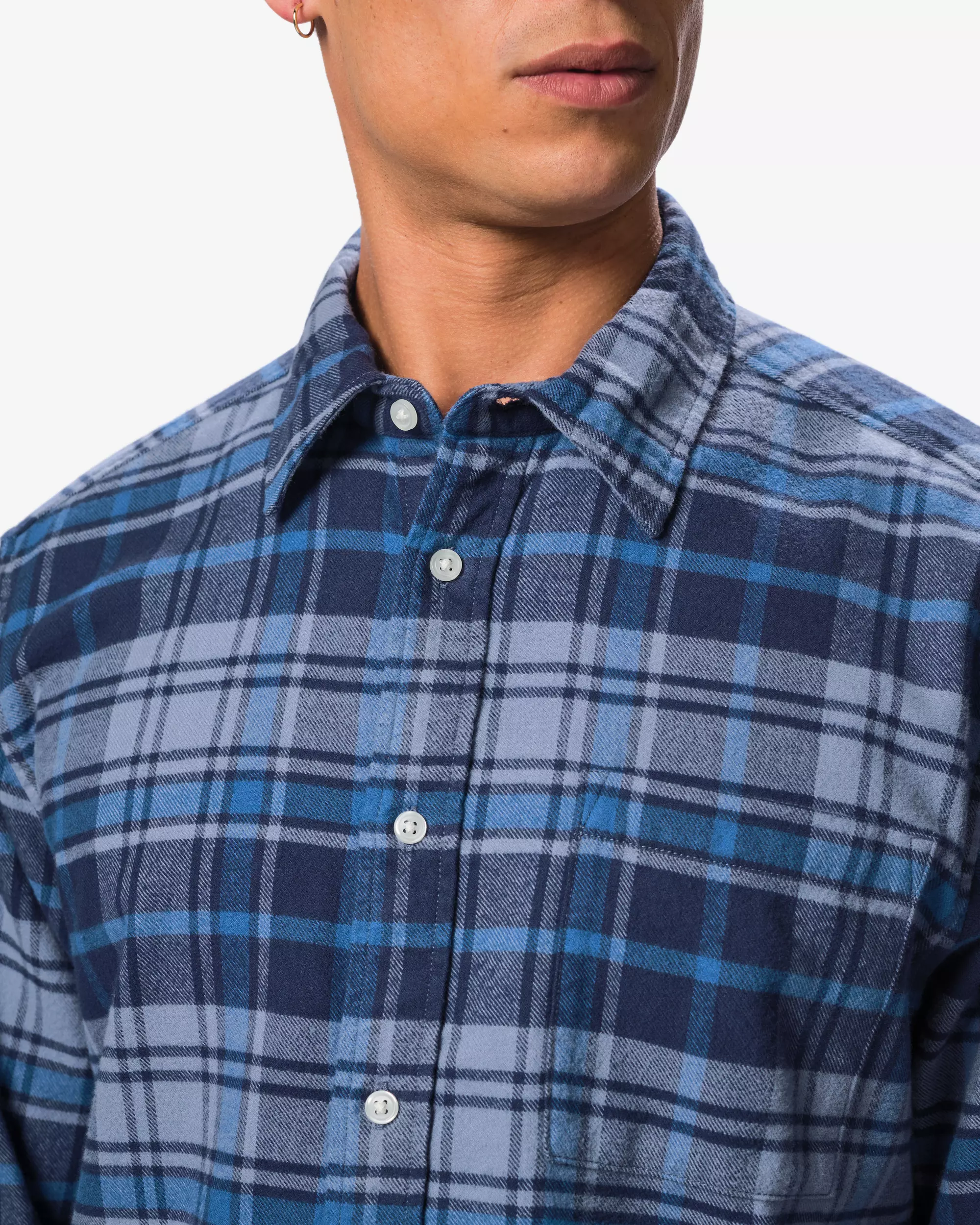 Herren-Oberhemd, Flanell, Karomuster