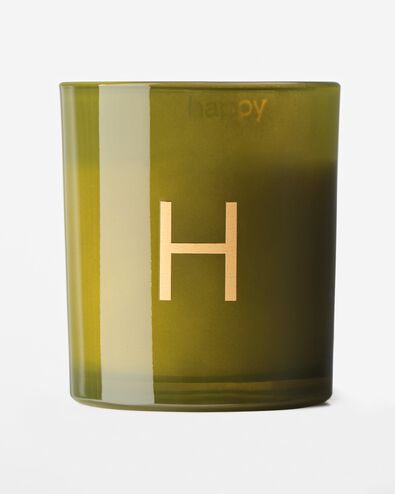 bougie en verre &Oslash;8x9cm lettre H H bougie en verre - 61102667 - HEMA