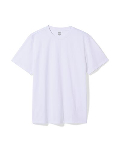 t-shirt homme coupe classique blanc blanc - 2190320WHITE - HEMA
