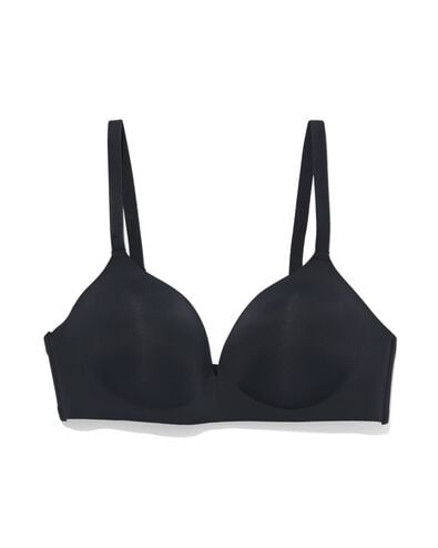 voorgevormde bh zonder beugel recycled/micro zwart zwart - 21880480BLACK - HEMA