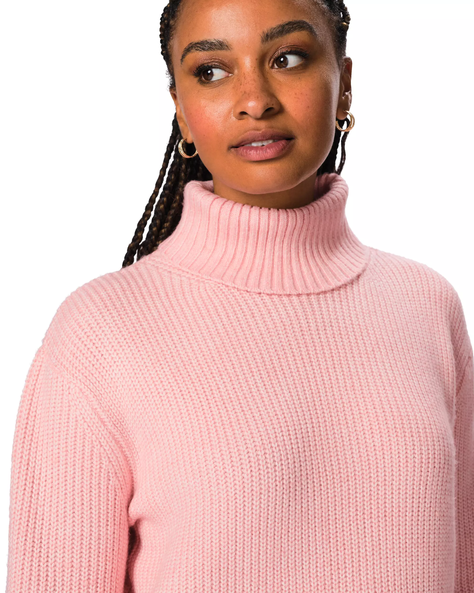 pull à col roulé femme polyester