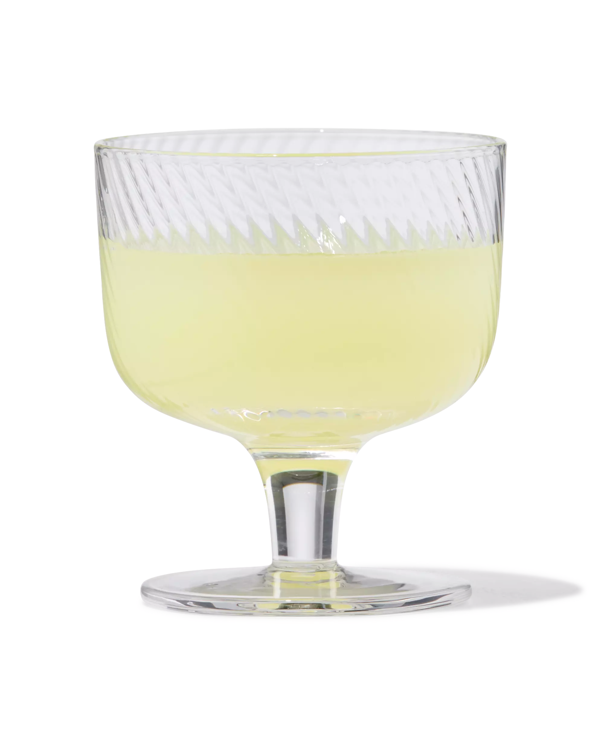 verre à apéritif en verre Bergen à relief torsadé