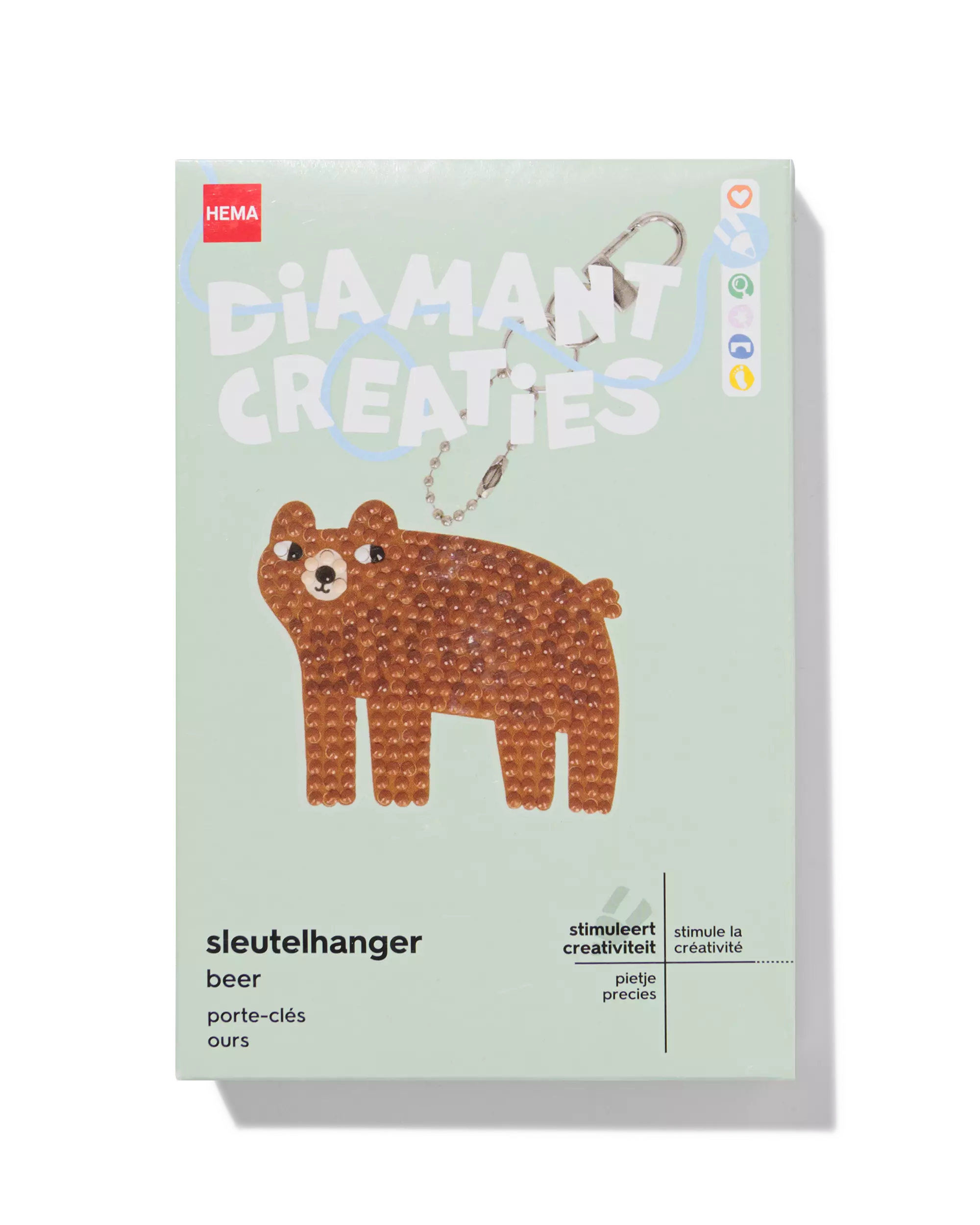 créations diamants porte-clé ours