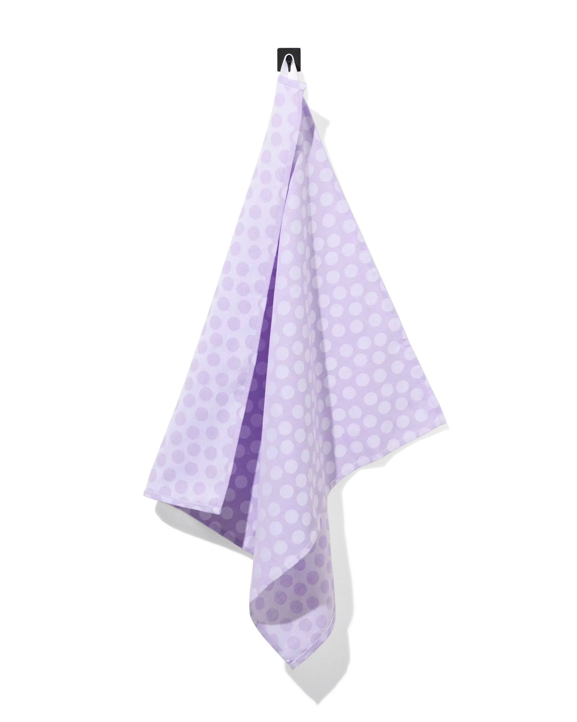 Geschirrtuch, 65 x 65 cm, Baumwolle, violett mit Punkten