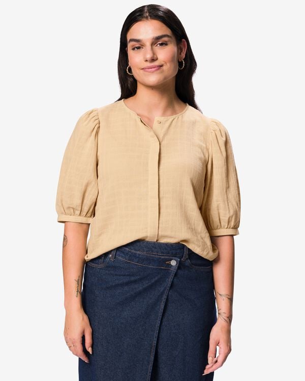 Damenbluse Billy  beige beige - 36213350BEIGE - HEMA