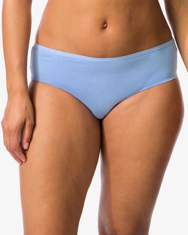 slip hipster femme coton avec dentelle bleu bleu - 19601754BLUE - HEMA