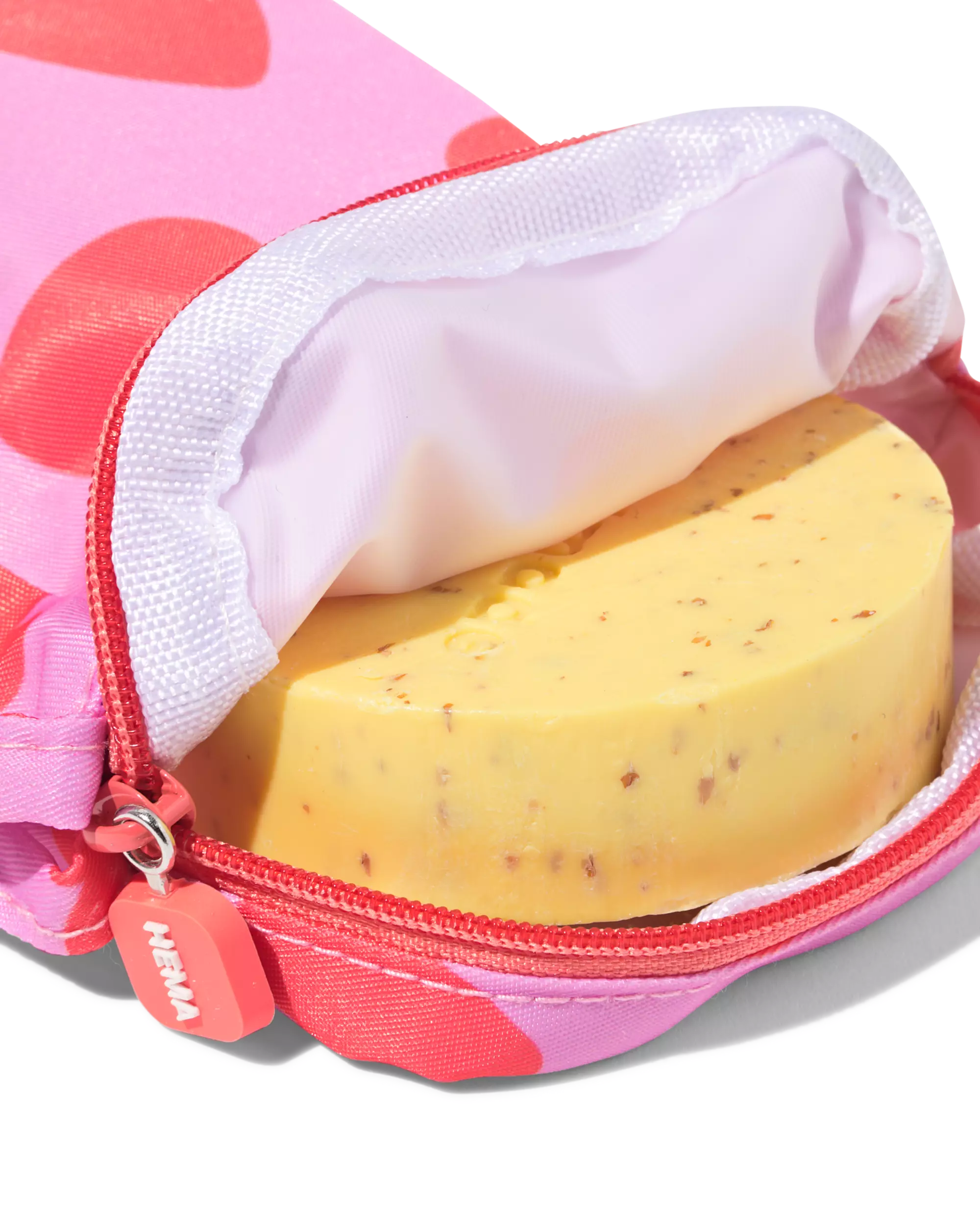 sac à savon 15x7x17cm pour blocs petits cœurs