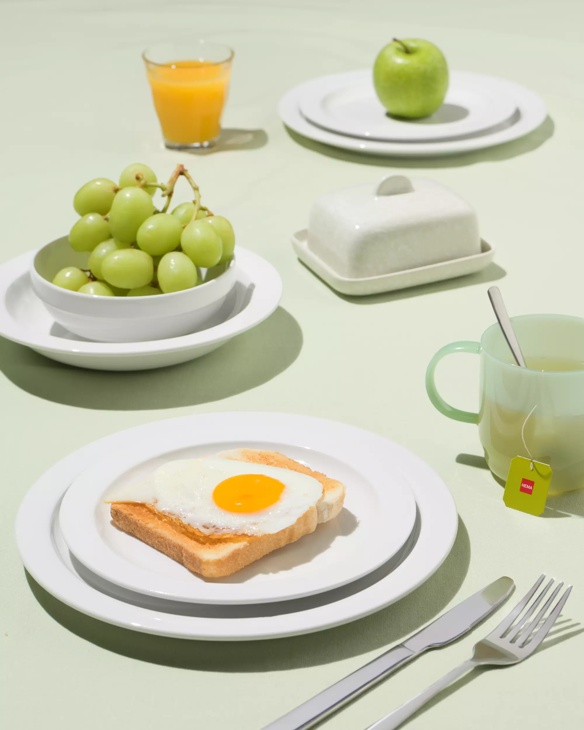 dinerbord Ø26cm Alledag porselein wit - 4 stuks