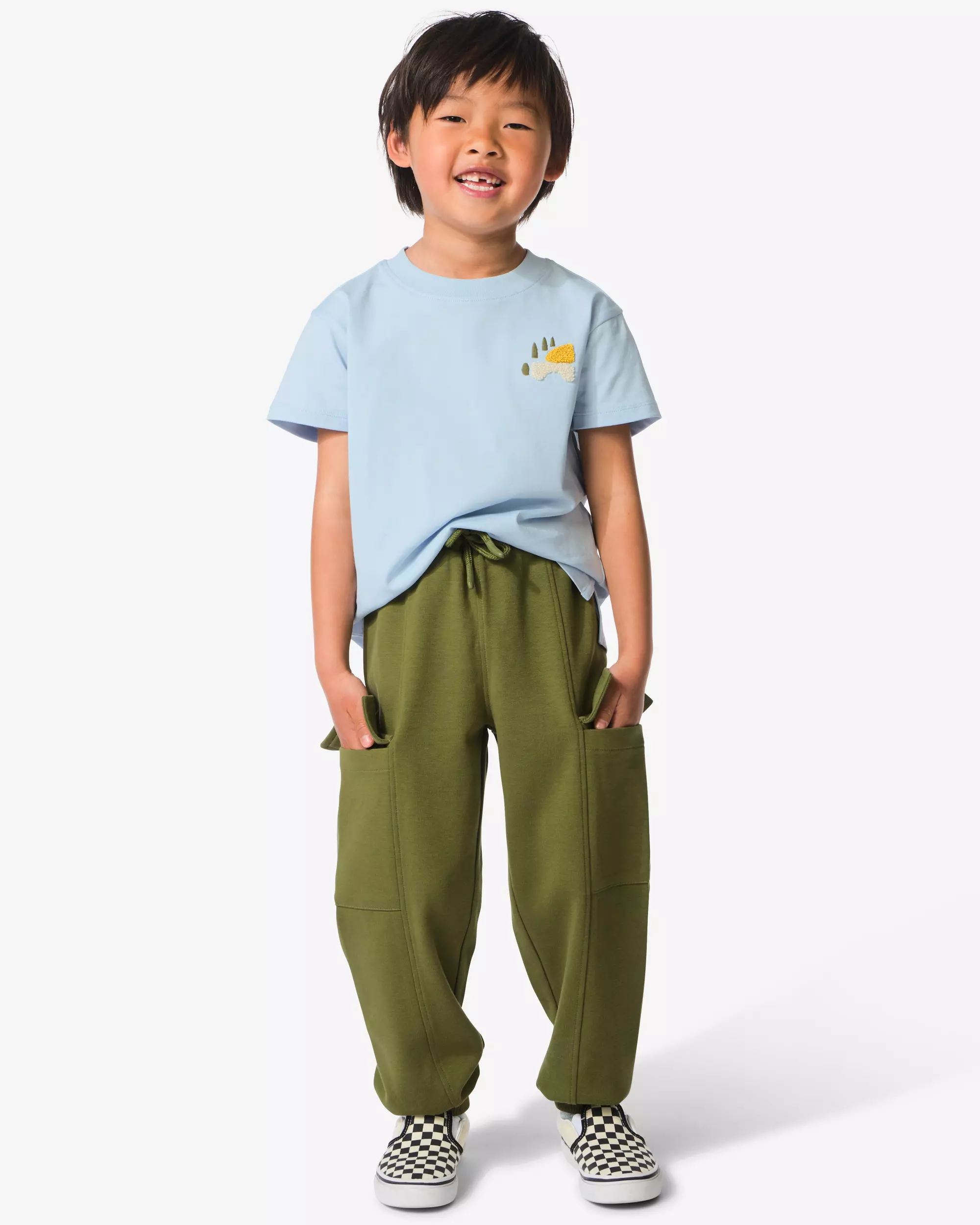 pantalon enfant coupe classique cargo
