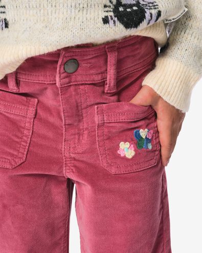 pantalon enfant coupe classique velours  vieux rose vieux rose - 30805528OLDPINK - HEMA
