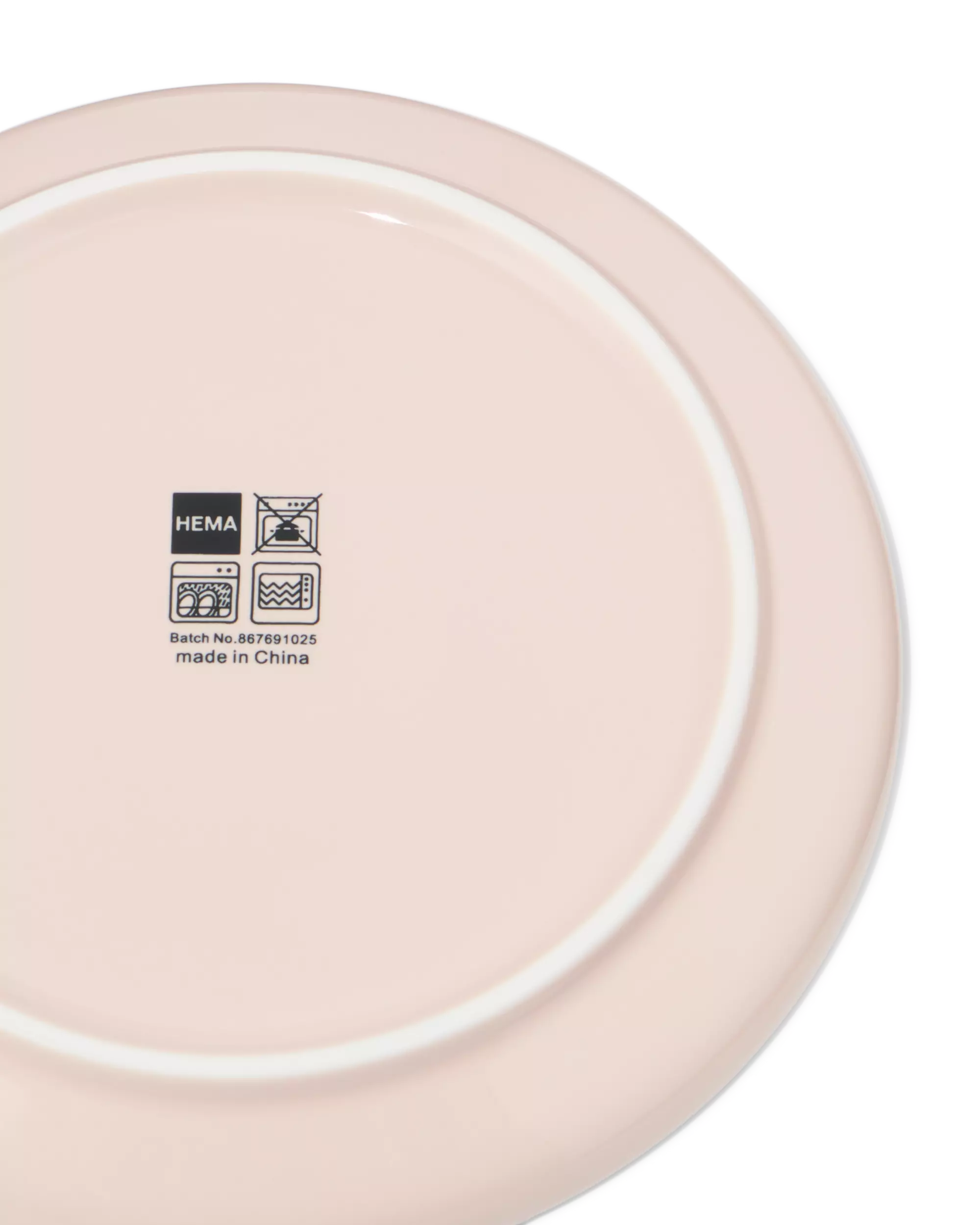gebaksbordje Ø16.5cm Knap new bone china roze