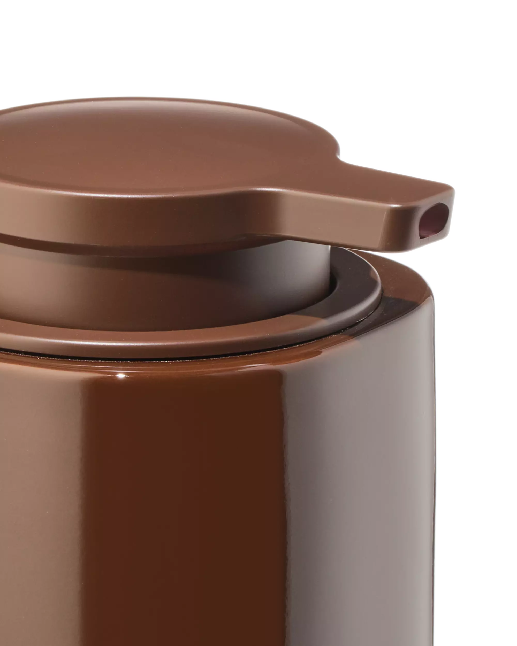 distributeur de savon 13 cm en céramique marron