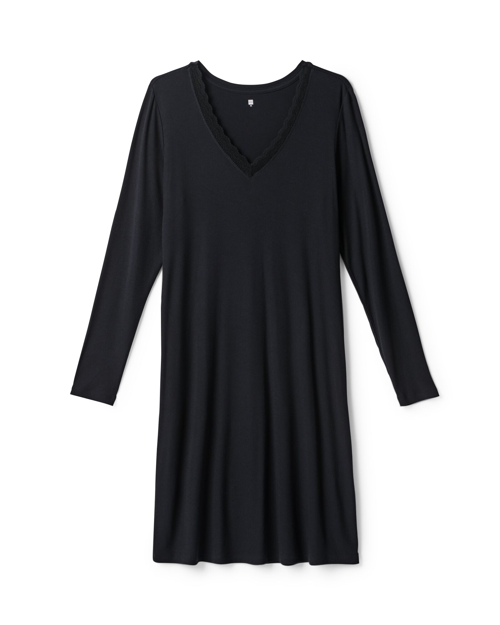 chemise de nuit femme modal c&ocirc;tel&eacute; noir noir - 23401978BLACK - HEMA