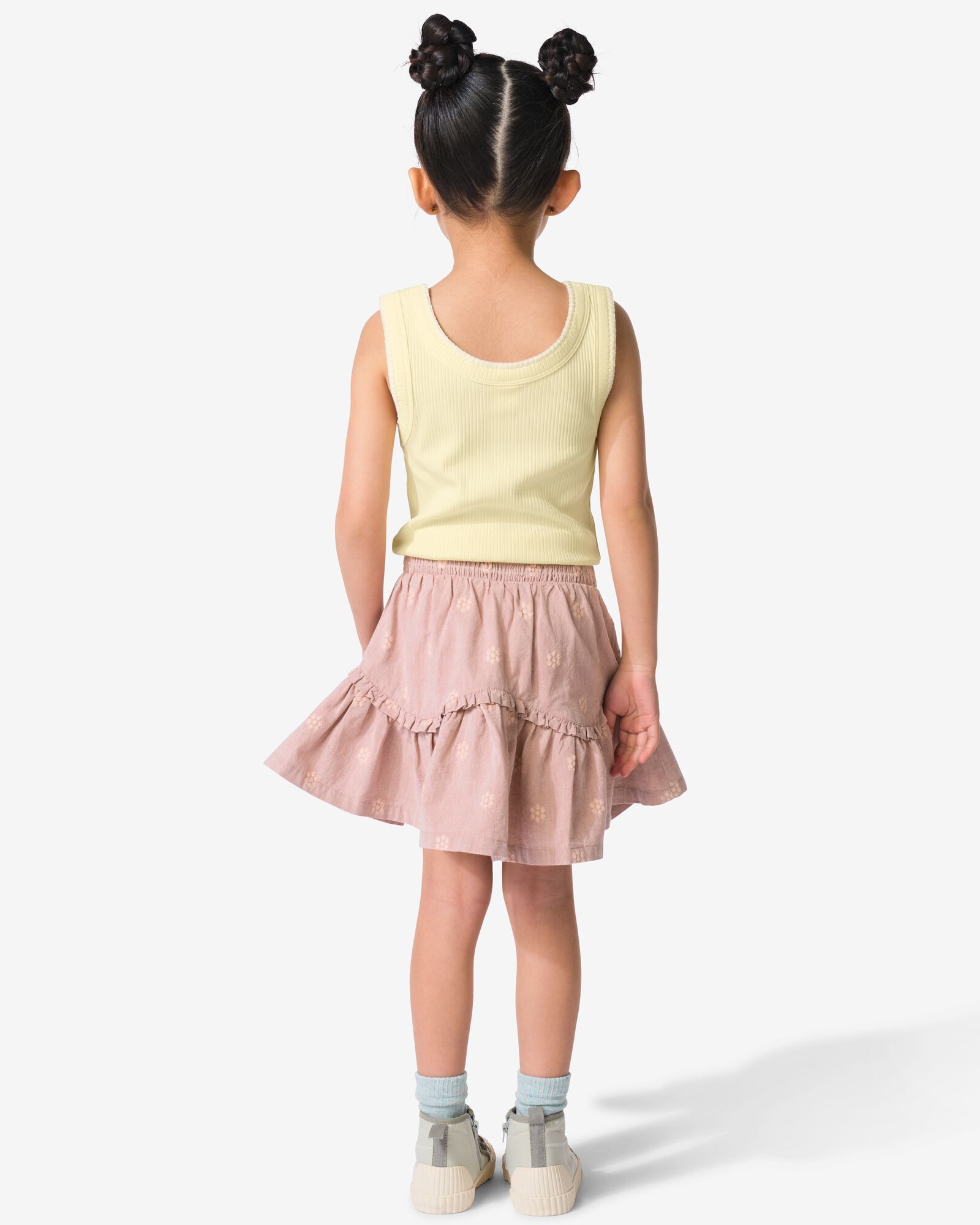kinderrok A-lijn bloemen oudroze oudroze - 30844857OLDPINK - HEMA