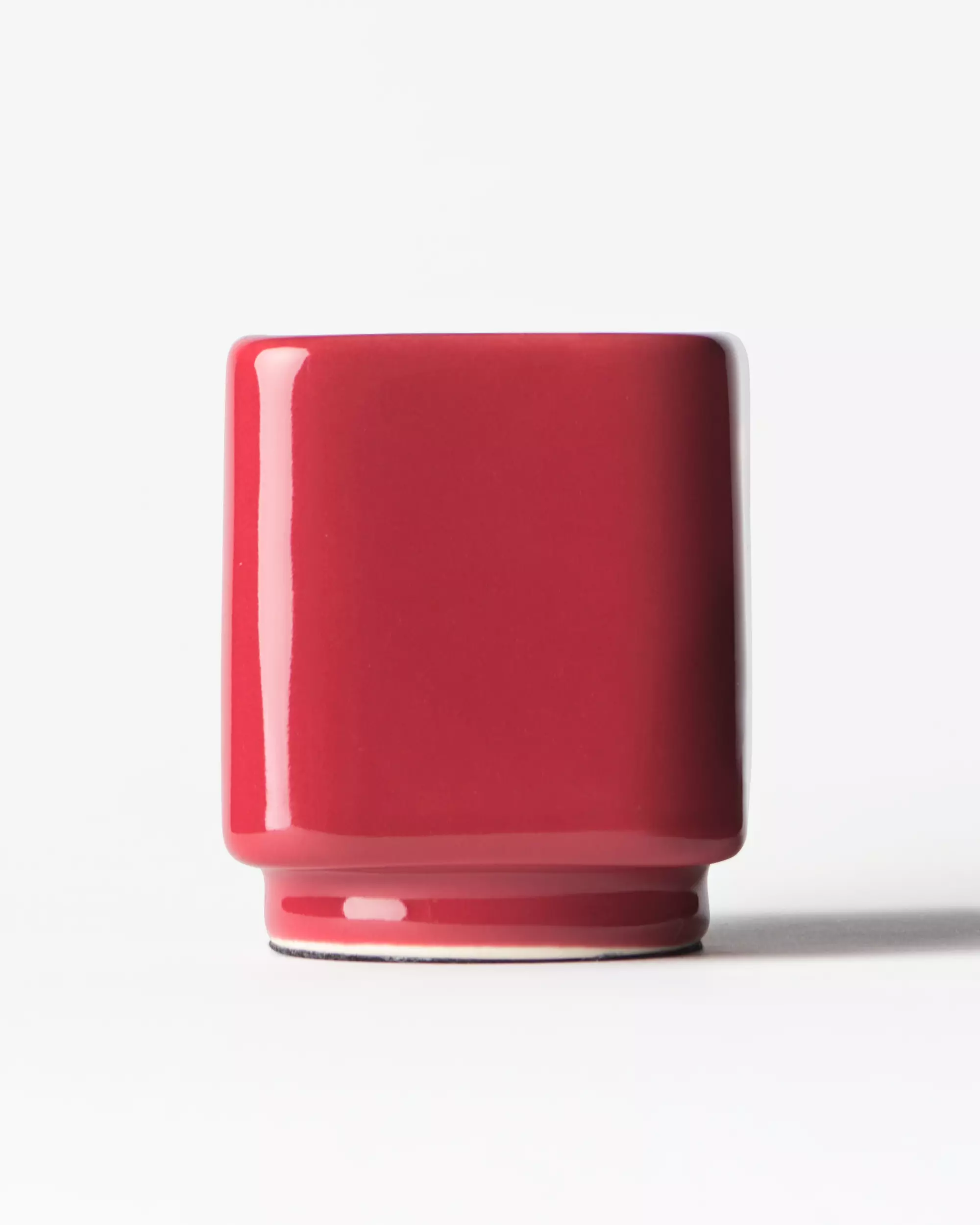 kandelaar ⌀5x5cm Kub keramiek rood