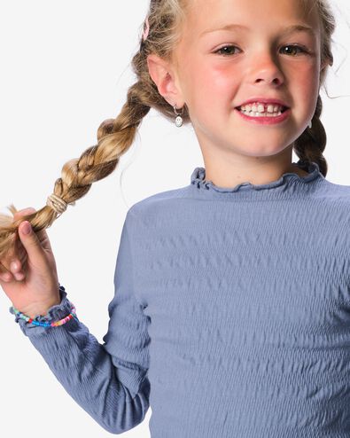 t-shirt enfant volants bleu bleu - 30873948BLUE - HEMA