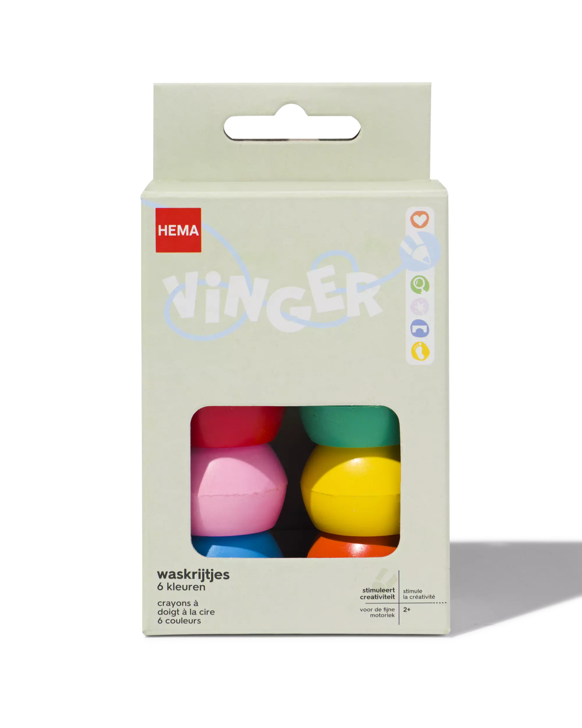vingerkrijtjes - 6 stuks