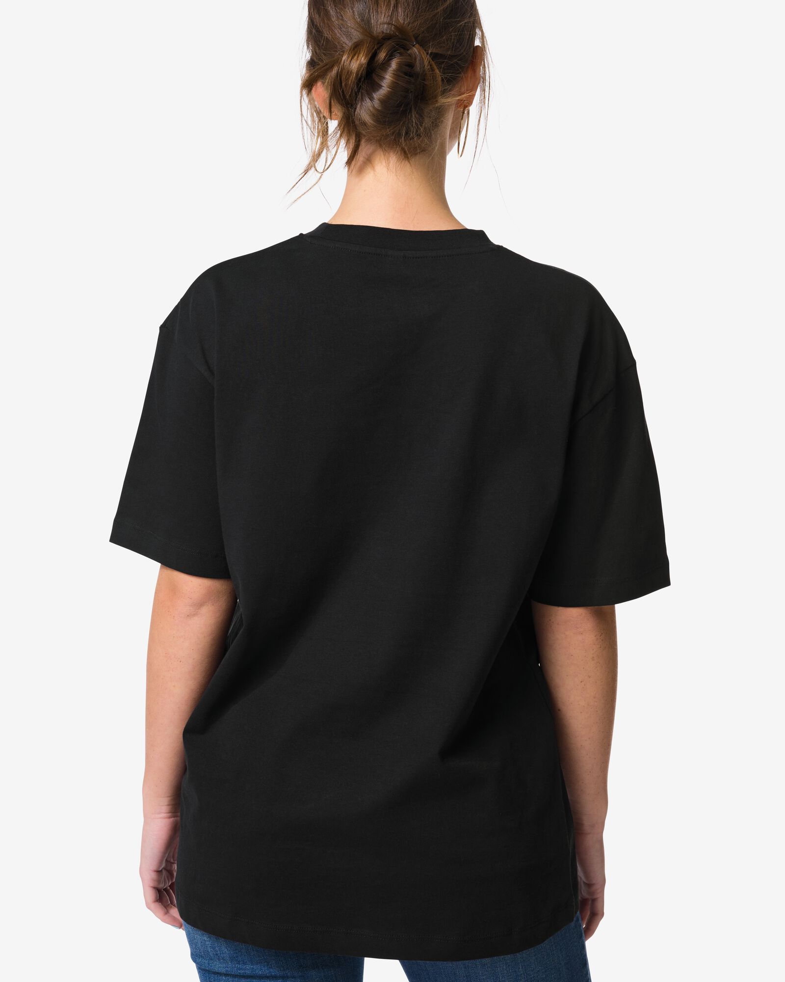 dames T-shirt Do relaxed fit  zwart zwart - 36304310BLACK - HEMA