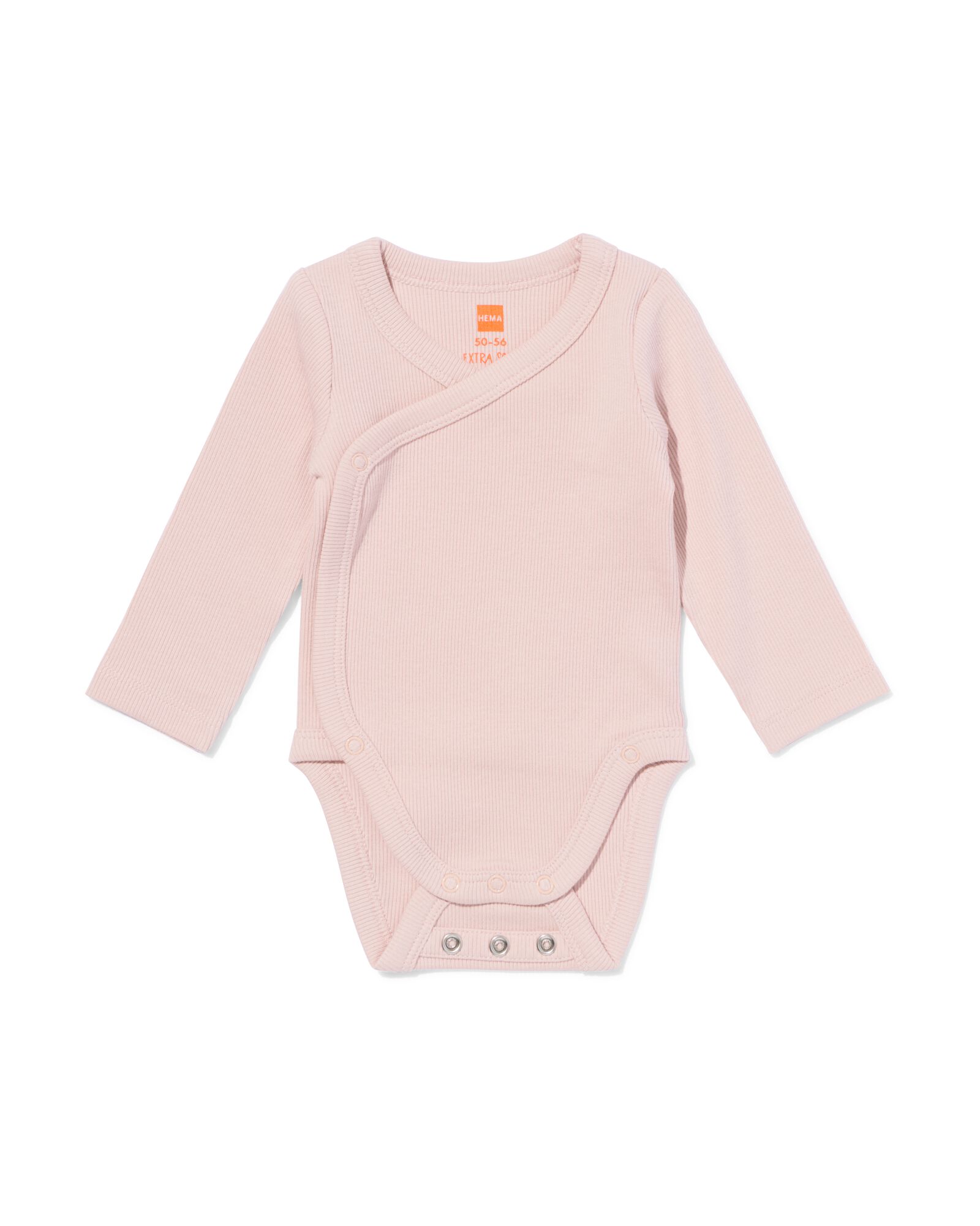baby meegroei body rib  roze roze - 33457820PINK - HEMA