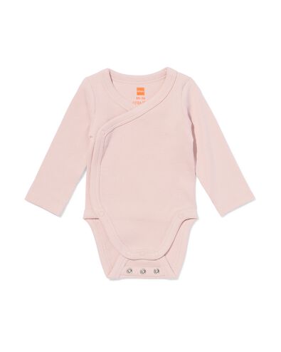 baby meegroei body rib  roze roze - 33457820PINK - HEMA