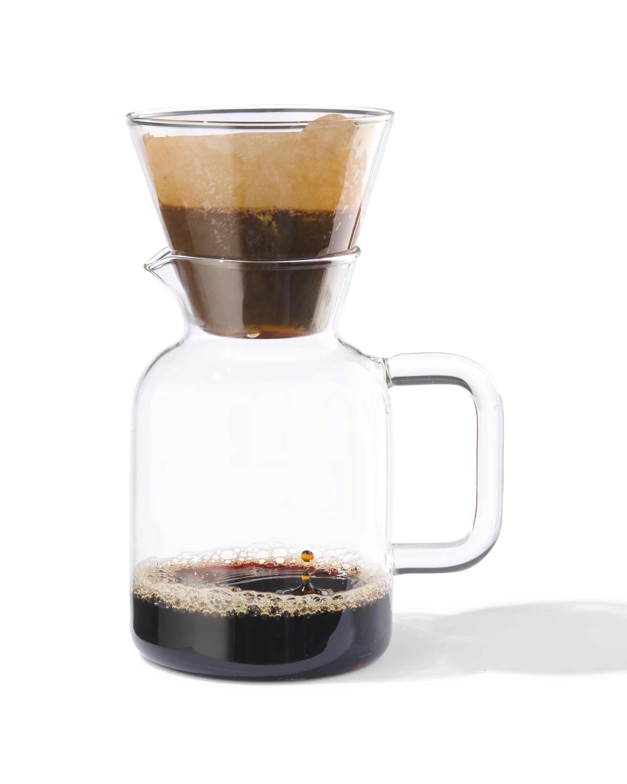 koffiekan met filter Koffiebinkie glas 600ml