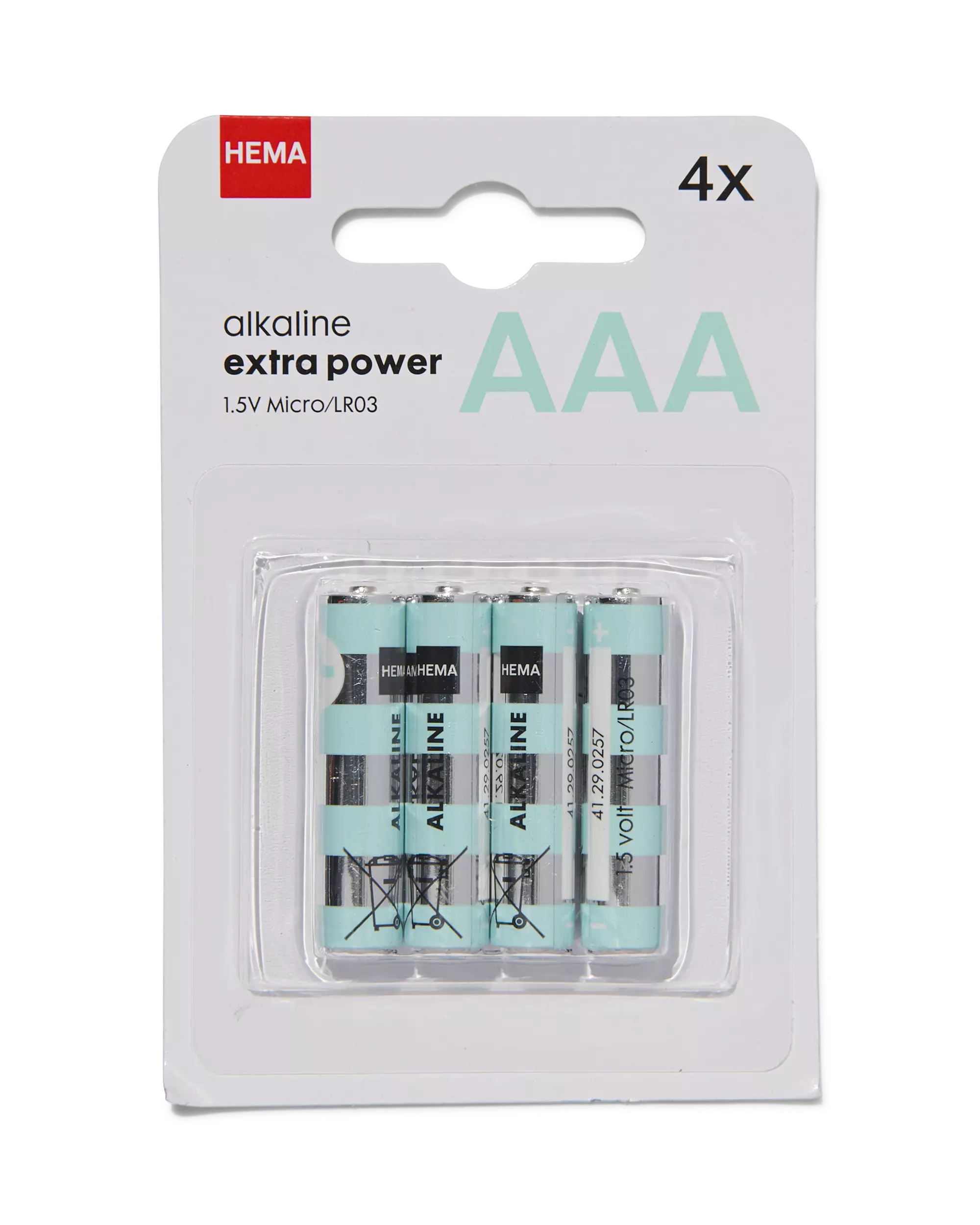 AAA alkaline extra power batterijen - 4 stuks