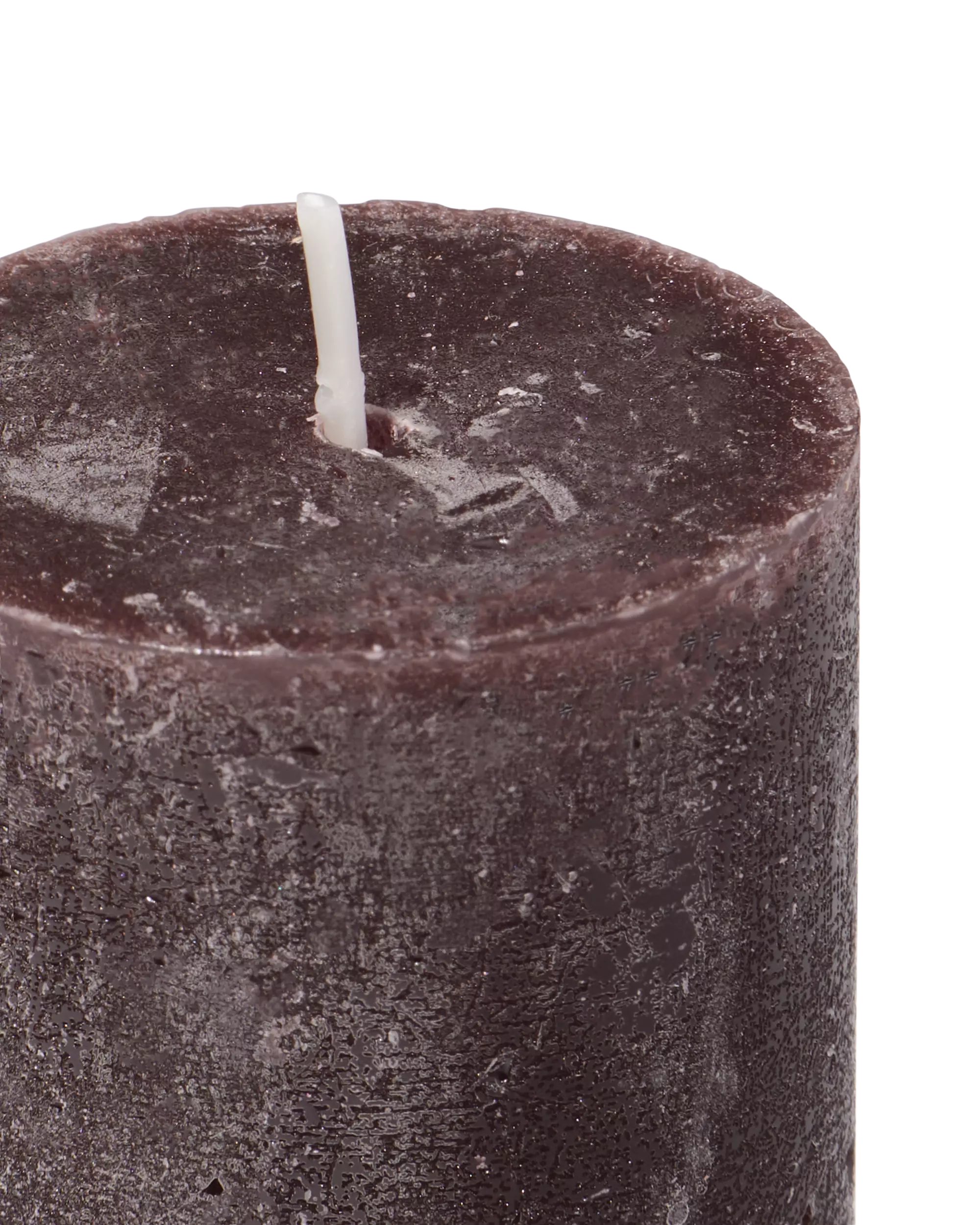 bougie rustique Ø5x11cm marron foncé