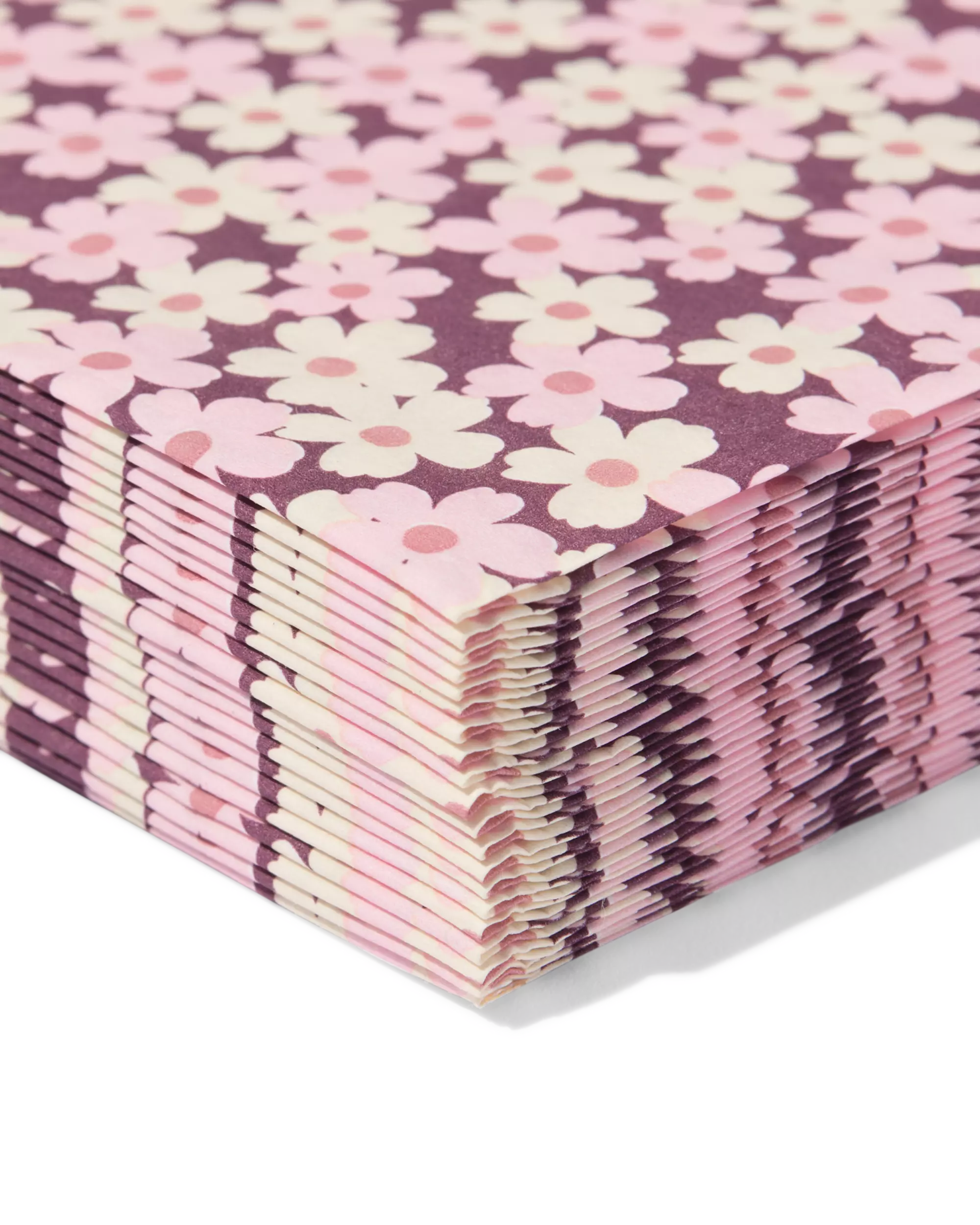 servetten 24x24cm papier floraal - 20 stuks